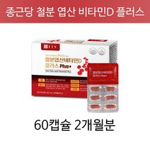 종근당 철분 엽산 비타민D 플러스 임산부 출산후 철분제 헤모글로빈 영양제, 2개월분(인기)
