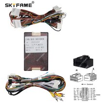 스피커 SKYFAME 차량용 16 핀 배선 하네스 어댑터 Canbus 박스 디코더 인피니티 M35 M45 Fuga GT450 Y50 안드로이드 라디오 전원 케이블, 4.Cable No keep CD