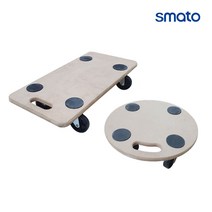 스마토 이동식대차 운반 이동 보관 가구 이삿짐 데크트럭 달리 구루마 원형 사각 카트, MDF10 (직사각형)