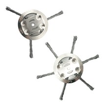 예초기 잔디깎기 텃밭관리기 LUSQI-6 인치 스틸 와이어 휠 헤드 잔디 트리머 범용 잡초 브러시 스트레이트, 09 2P Fit Lithium