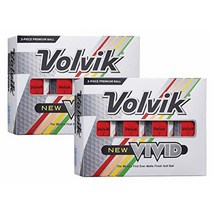 볼빅 뉴 비비드 프리미엄 골프공 12개입 그린 볼 마커 5개와 자석 모자 클립 1개 포함, 2 Dozen, Orange