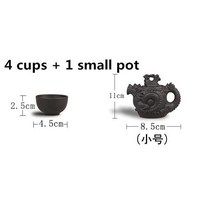 도자기 유리 티포트 차 주전자 드롭 배송 보라색 점토 전통 중국 차 냄비 용과 피닉스, 180ml