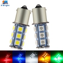 2X DC12V P21W 1156 BA15S 5050 18 SMD LED 전구 차량용 라이트 턴 시그널 백업 리버스 테일 램프 화이트, 01 파란_03 3156