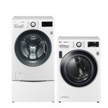 LG전자 트롬 트윈워시 건조기 세트 F19WDUM-6N 19kg + 16kg 방문설치, 화이트