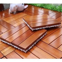 DIY 조립식 발코니 마루 베란다 나무 타일 바닥재, 30x30x2.4 cm