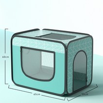 펫드라이기 반려동물 건조기 애완 동물 건조 상자 개 털 부는 도구 넓은 공간 시각화 옥스포드 천 접는, 03 green XXL