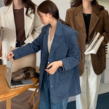 _ 코르듀이 기본 루즈핏 싱글 골덴 자켓