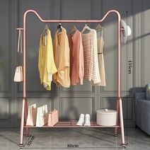 골드행거 매장용행거 옷가게 이동식 고정식 철제 튼튼한 행거 금속인테리어 북유럽, 로즈골드80