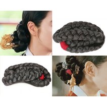 3일내도착 가채 사극 가발 한복 쪽머리 혼주 올림머리 중전 헤어피스 양반 전통혼례 붙임머리, 올림머리 가채, 1개