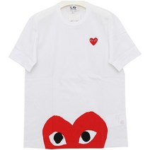 국내배송꼼데가르송 22FW P1T034 WHITE 반팔 티셔츠