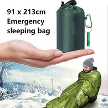 비상 생존 침낭 26 미크론 PE 알루미늄 필름 캠핑 하이킹 방수 단열 담요 텐트, [02] Green Blanket 2