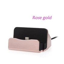 고속 충전기 무선 아이폰 12 11 프로 XS XR USB 충전 크래들 도킹 스테이션 Xiaomi 삼성 화웨이 C 마이크로, 04 Rose Gold_03 For Micro USB