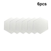 붙이는 거울 시트지 안전 12pcs 3d 미러 벽 스티커 육각 모양 비닐 이동식 벽 스티커 데 칼 diy 홈 인테리어 아트 미러 장식품, 200 x 230 x 115mm, 6pcs 실버