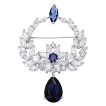 초코젬 큐빅지르콘 브로치1(팬던트) 꽃브로치 정장 스톤브로치