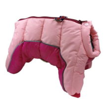 겨울 애견 방수 배색 패딩 점퍼 강아지 재킷 WI056DG, 핑크