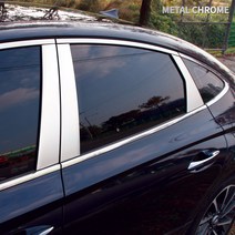 국산차 수입차전차종 싼타페TM 셀토스 K5 제네시스G80 그랜저IG 올뉴투싼TL 더뉴쏘렌토 렉스턴스포츠칸 윈도우 B필러기둥 메탈크롬 튜닝 몰딩스티커 자동차 실외 인테리어 용품, 쌍용