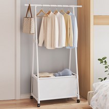 바퀴달린 이동식 튼튼한 사무실 1인용 아이방 원룸 고시원 자취방 옷걸이 옷 행거, 블랙 수납형