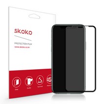 스코코 아이폰11 케이스핏 풀커버 강화유리 액정보호필름, 단품