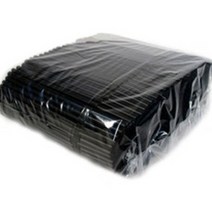 스트롱팩토리 개별포장 자바라빨대 검정 21cm 500개입, 4세트, 500개