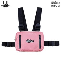 어복충만 방수 낚시 루어 미니 체스트백 가슴가방, 핑크