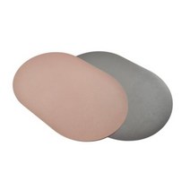 에비에르 가죽 방수 테이블 식탁 매트 2p, 양면(핑크 / 다크 그레이)