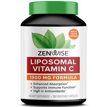 젠와이즈 리포소멀 비타민 C 1500mg 베지테리안 캡슐, 180개입, 1개