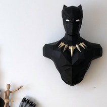 해외직구 3d 종이 모델 검은 표범 papercraft 홈 장식 벽 장식 퍼즐 교육 diy 어린이 장난감 생일 선물 2087