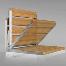 붙박이 의자 접이식 체어 현관 간이 고정 보조 신발장, 월넛색 의자