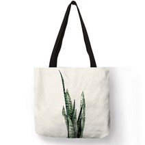 비치백 물 빠지는 방수 비치 물놀이 가방 수채화 감 Pteridophyte 인쇄 재사용 쇼핑 바나나 트리 토트 백 여성용 패브릭 핸드백 여행 829EA 5