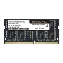 팀그룹 엘리트 DDR4 8GB 싱글 2666MHz PC421300 CL19 언버퍼드 비 ECC 1.2V SODIMM 260핀 노트북 PC 컴퓨터 메모리 모듈 램 업그레이드 TED4, 2666MHz_16GB Kit (2x8GB)