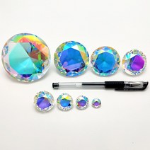 쇼파뒤 카페 인테리어 가게오픈 개업 결혼 선물 노호혼 재물복 30-80mm AB 다채로운 K9 크리스탈 다이아몬드 문진 장식 레인보우 메이커 프리즘 유리 웨딩 홈 데스크탑, 50mm, [01] 1Pc AB Colorful