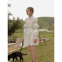 [던드롭] Dundrop Mini White Shirts Dress
