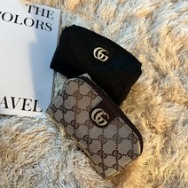 자가드원단 명품 화장품 미니 파우치 메이크업가방