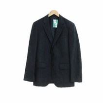 인터메조 네이비 체크 울 블레이저 남자 7489