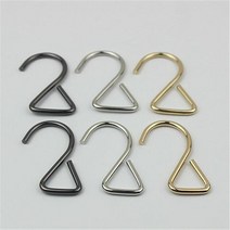 가죽공예 DIY 스트랩 체인 버클 금속 악세사리 4 개 S 자형 후크 다기능 행거 가방 벨트 룸 걸이 가정용 수신 하드웨어 액세서리, inner diameter 20mm+Gun black