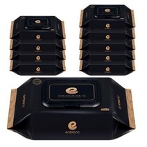 앙블랑 프리미엄 블랙 아기물티슈 캡형, 24팩, 70매