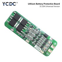 BMS보드3S 20A 18650 충전기 PCB BMS 12.6V Lipo 리튬 이온 배터리 보호 보드 향상된 버전 자동 복구, 한개옵션0