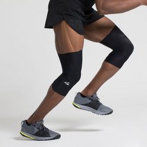 에너스킨 E75 컴프레션 무릎압박 슬리브세트 축구용품, 블랙