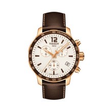 TISSOT 티쏘 남성 가죽 시계 퀵스터 T095.417.36.037.02