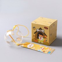 풍경 도어벨 문 현관 종 일본 바람 벨 일본 수제 유리 바람 차임 스파 furin 부엌, 다크 카키