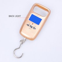 ESPLB-낚시 후크 수하물 디지털 스케일 포켓 휴대용 LCD 걸이식 전자 여행 저울 블랙/골드 컬러 50kg, 01 금