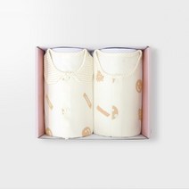 [메르베] 해쉬브라운 아기 돌선물세트(내의+수면조끼)_겨울용
