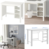 이케아 PC책상 BRUSALI 브루살리 책상 화이트 90x52 cm