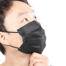 액티라이프 4중 필터 일회용 마스크 개별포장 1매, 블랙