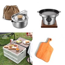 캠핑용품 감성 미니멀 솔캠 폴딩박스 화로대 고체연료 주방용품 그리들 텀블러 도마 용품, 바겐슈타이거 통3중 IH 스텐 사각 그리들팬