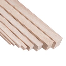 DIY 건축 모형 발사 우드 사각 봉 W 6mm L 50cm 20개 졸업 작품 재료 오동 나무, 단품