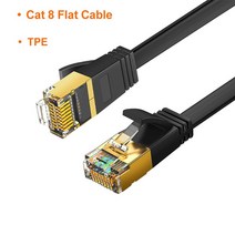 네트워크 모니터링 테스트기 CableCreation-Cat 8 RJ45 이더넷 케이블 40Gbps 2000MHz sfp 고속 네트워크 인터넷 Lan 패치 코드 노트북 PS5 라우, 01 Cat 8 Flat Cable, 03 1.5m