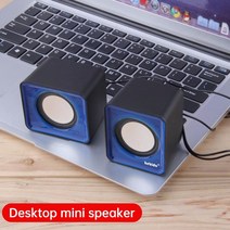휴대용스피커 2 개/대 미니 컴퓨터 스피커 USB 유선 유니버설 스테레오 사운드 서라운드 노트북, 한개옵션0