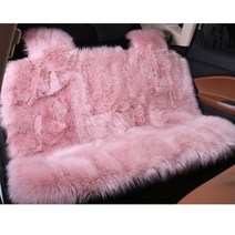 kawosen faux fur 따뜻한 자동차 뒷좌석 커버 인공 플러시 블랙 귀여운 자동차 뒷좌석 커버 fundas coche asiento universal lffs02, 핑크 시트 커버