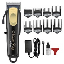 Wahl 8148 매직 클립 남성용 전문 헤어 클리퍼 전기 무선 트리머 이발사 커팅 머신 정품, 02 Wahl 8148 Black_03 영국 플러그